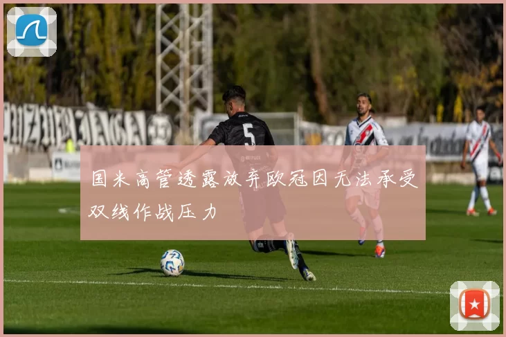 国米高管透露放弃欧冠因无法承受双线作战压力